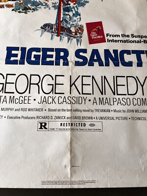 VTG 1975 The Eiger Sanction Original One Sheet Movie Poster