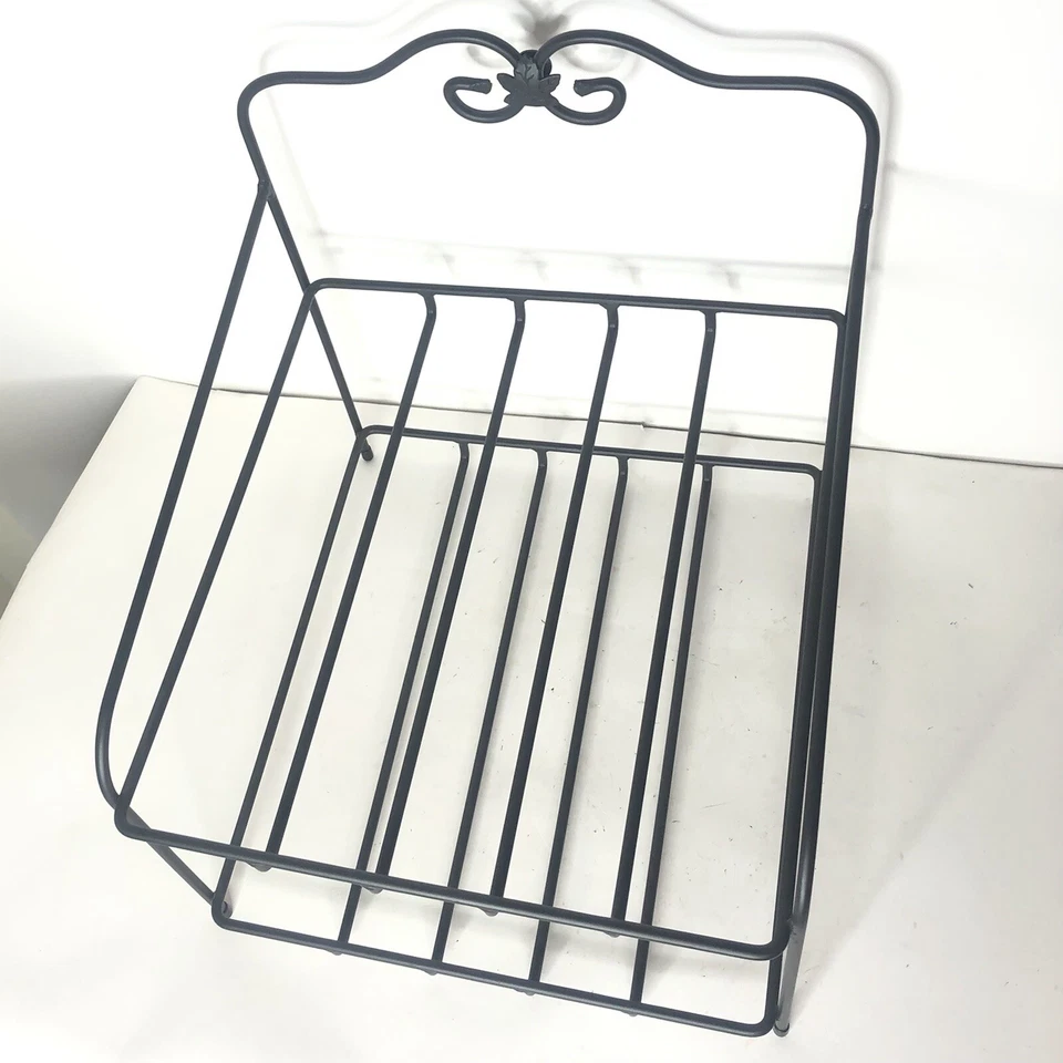 Longaberger Large Tapered PaperBin Tray Wrought Iron Stand EUC Large EUC - Image 2 of 4