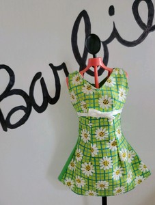 green dress with white flowers