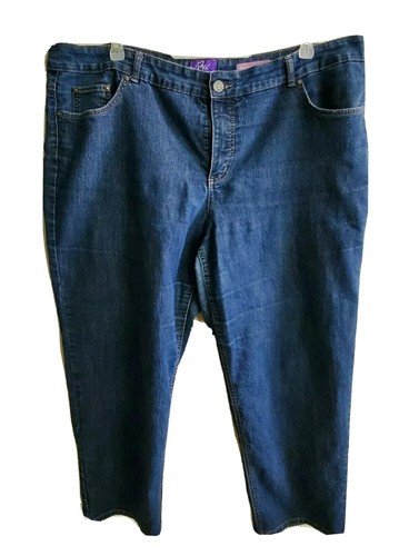 Hanes Womens Jeans Size 24W Dark Blue 