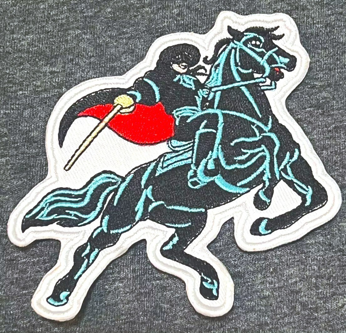 ZORRO figure embroidered Patch Wild Wild West Cowboy Z flag
