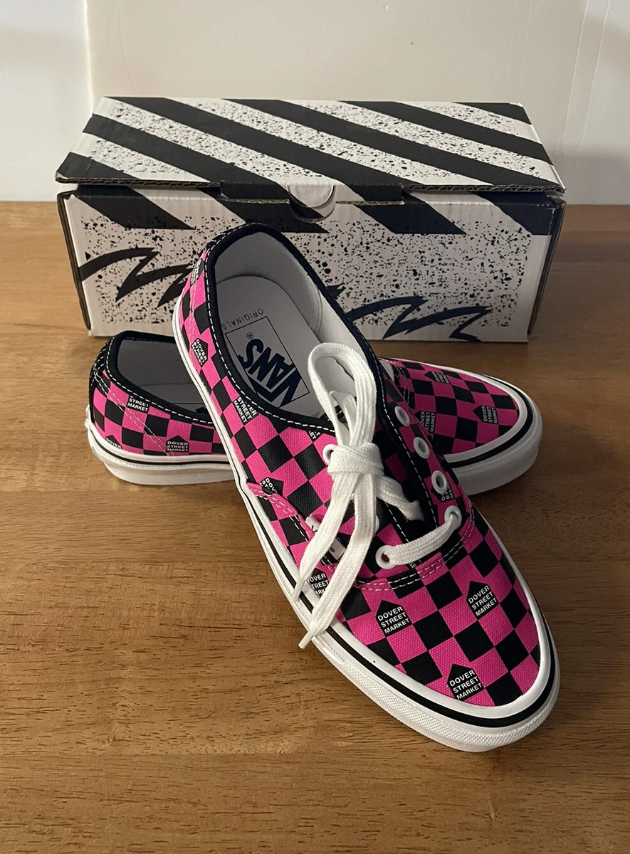 Dover Street Market Vans Authentic Neon Pink &amp; Black Men&#039;s 6 Women&#039;s 7.5 | eBay