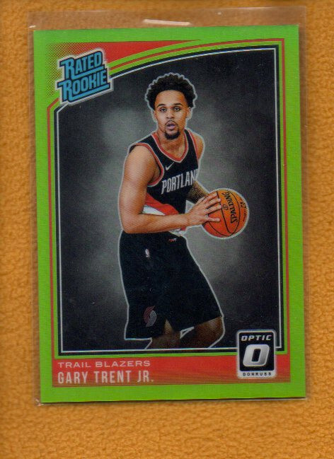 Gary Trent Jr. 2018-19 Donruss Optic Rated Rookies Lime Green Prizm RC #199 /149
