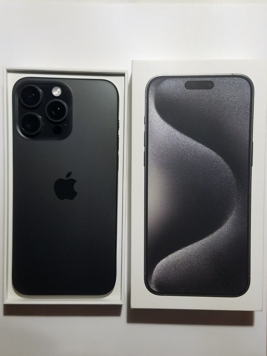 Jet Black Titanium Apple iPhone 15 PRO Max 256GB Cell Phone For