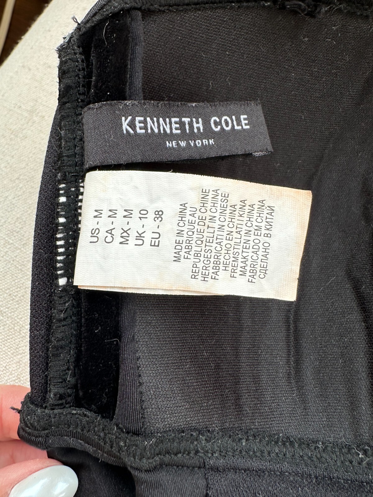 Kenneth Cole Medium Solid Black Side Loop Bandeau… - image 7