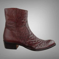 CALZOLERIA TOSCANA OSTRICH FASHION BOOTS EU 43 ITALIAN DESIGNER MENS SHOES