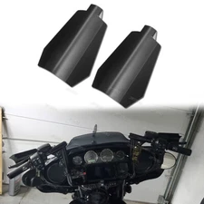Black Stainless Steel Motorcycle Hand Guards for Harley Electra Glide Dyna 07-20