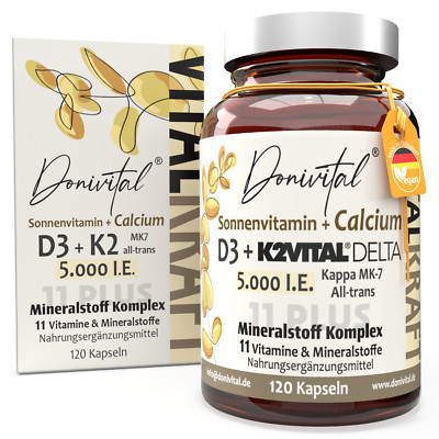 Vitamin D3 5000 I.E. + K2Vital  Delta Kappa 11PLUS + Calcium