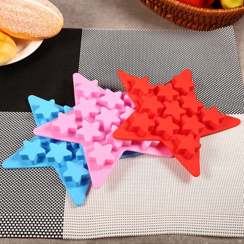 Five Star Shaped Cool Silicone Ice Cube Tray Freeze Mold Maker Tools For Club UK - Picture 2 of 13
