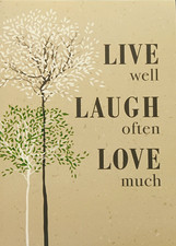 Greeting Card Happy Birthday Text Happiness Live Laugh Love