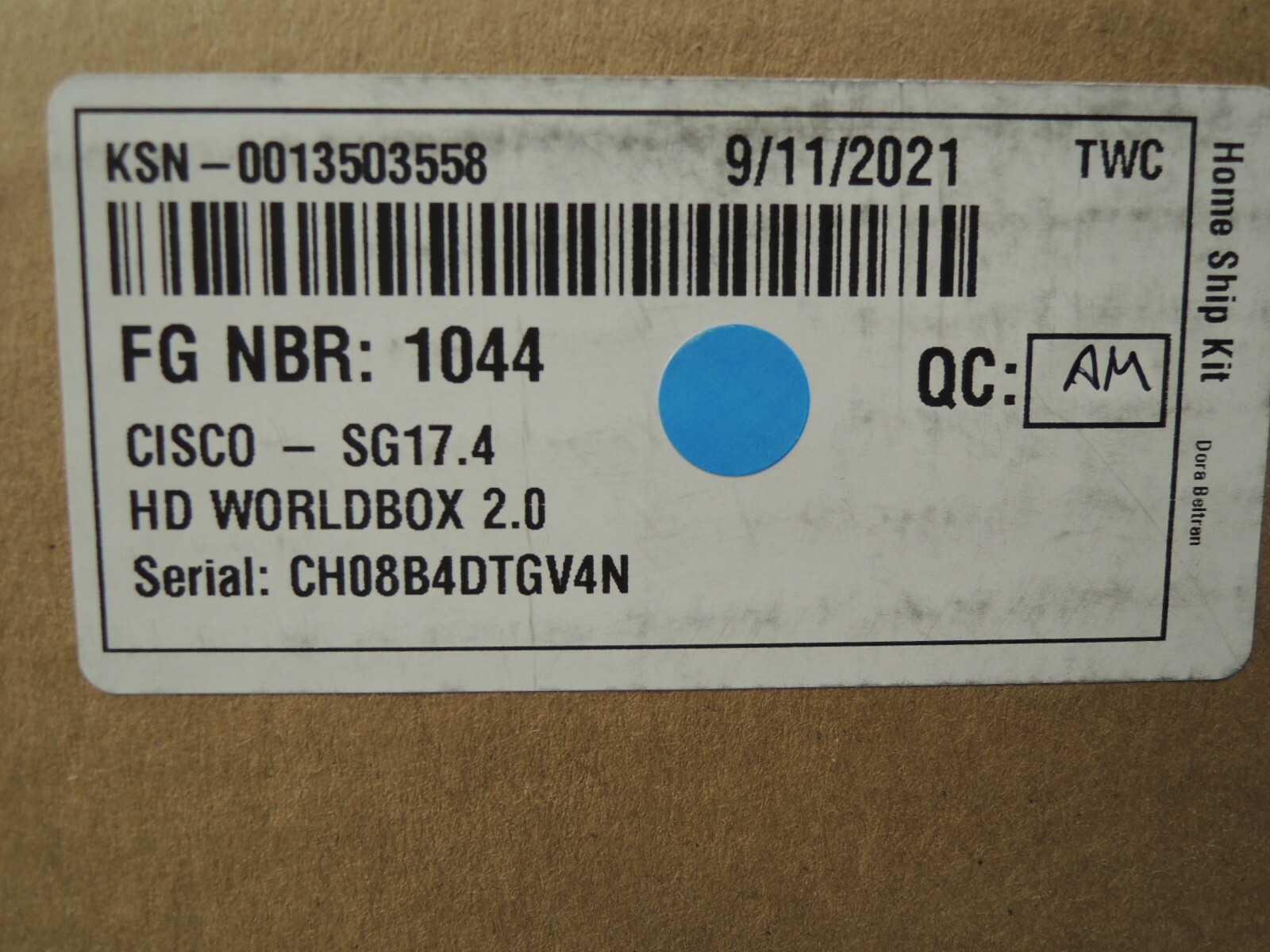 Cisco SG17.4 HD Worldbox 2.0 Cable TV Digital Receiver TV Cable Box