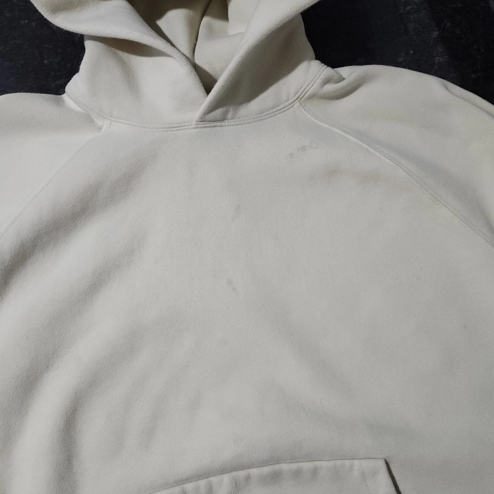 Felpa con cappuccio Essentials Fear Of God pullover spesso pesante tono giallo hype large