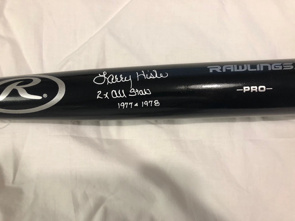 Larry Hisle Twins Autografiado Firmado Big Stick Bat 2x All Star 1977-1978 Twins Foto 2 de 3