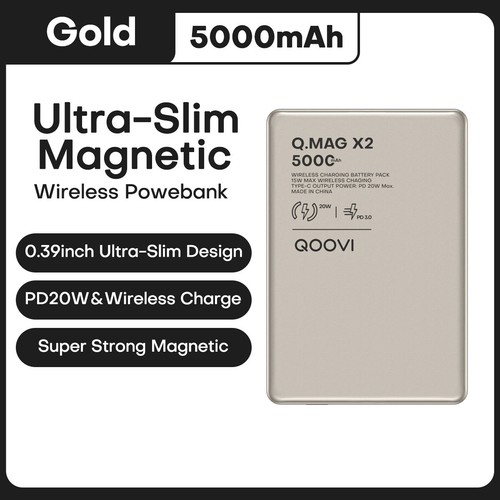 QOOVI Ultra-Slim Wireless 5000mAh Power Bank 20W Fast Charging External Battery - 第 18/19 張圖片