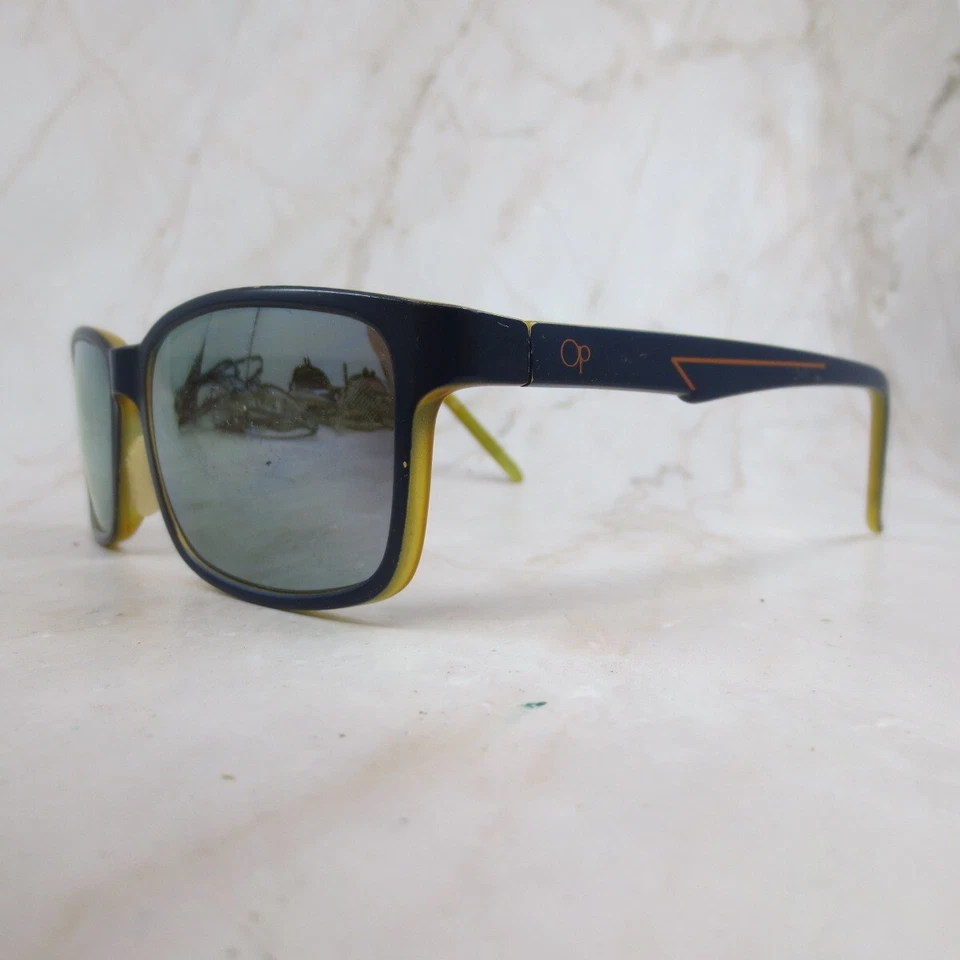 Gafas de sol Op-Ocean marco para hombre azul marino plástico borde completo cuadrado 54-17-135 Foto 2 de 4