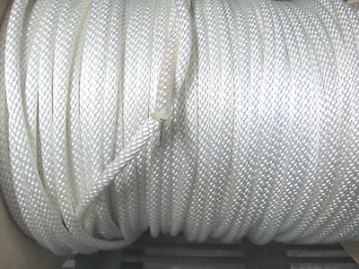 5/16 '' FLAGPOLE HALYARD ROPE 2400 LB POLYESTER WIRE CORE WHITE MADE IN USA