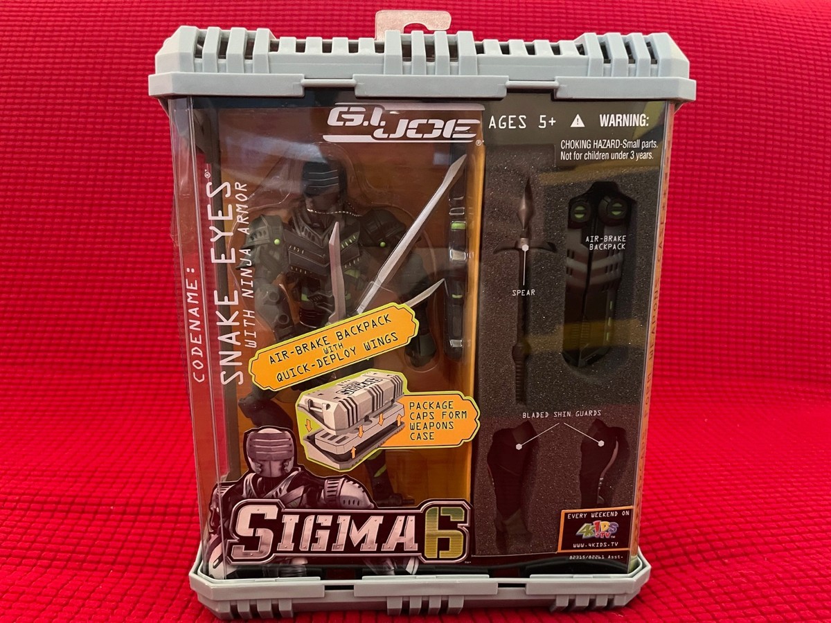 New G.I. Joe Sigma 6 SNAKE EYES with Ninja Armor Figure 2005