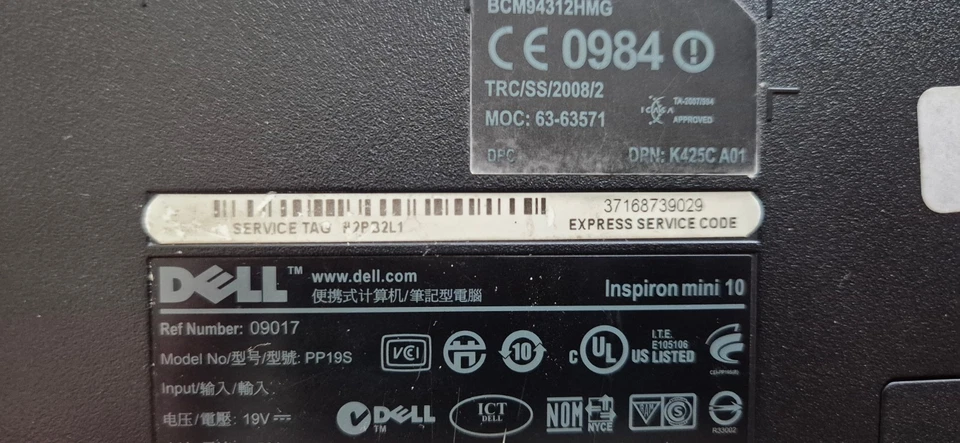 Dell Inspiron Mini 10 Intel Atom N270 1.6GHz 160Gb HDD 2GB Ram laptop XP Retro - Image 2 of 4