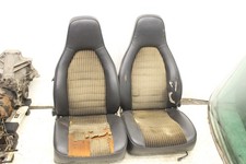 Porsche 924s Pair Of Front Vinylcloth Bucket Seats 1984 1985 84 85 Beige Lm95