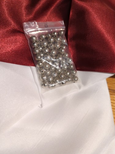 7mm French Hollow Nickel Beads, 60 Pcs - Picture 3 of 3