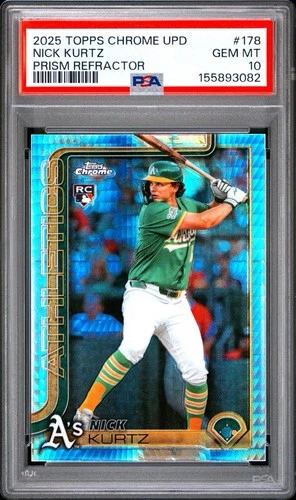 2025 Topps Chrome Update Series - Nick Kurtz #USC178 Prism Refractor (RC) PSA 10