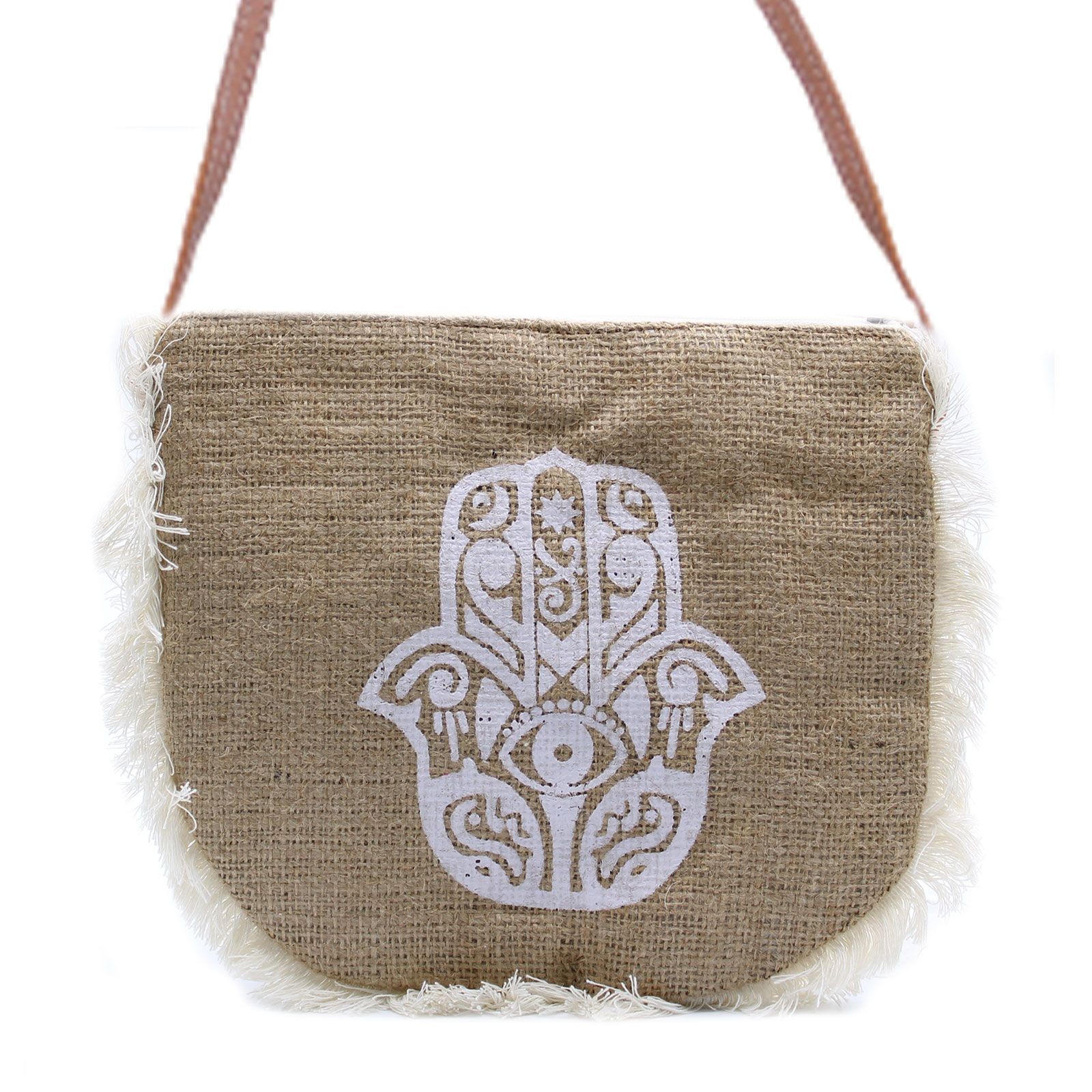 Fab Fringe Bag - Hamsa Print Bags Reusable Shopping Travel