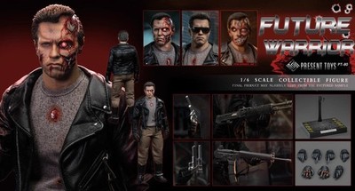 PRESENT TOYS PT-sp80 1/6 T-800 Terminator Arnold Figure In Stock