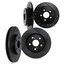 Dynamic Friction Company 8004-47020 Brake Rotors   Drilled & Slotted   Black