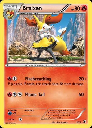 Pokemon Braixen (9/43) Kalos Starter Set LP