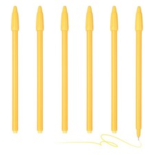 6Pcs Colored Gel Ink Pens, 0.5mm Apricot Yellow Gel Ink Ballpoint Pens