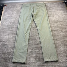 Western Rise Pants Mens 32x34 Green Chino Slacks Trousers Evolution Commuter