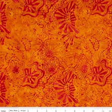 Expressions Batiks BTHH1098 Blood Orange Riley Blake
