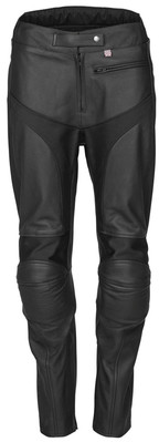 Noru Kuro Womens Leather Motorcycle Pants Black