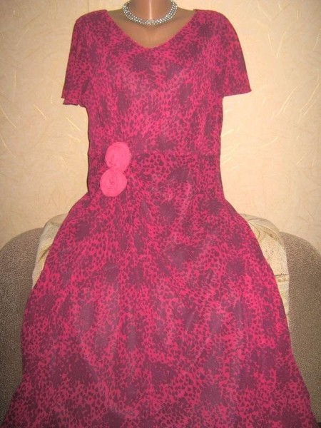 Women Jacques Britt Dress Burgundy Polyester 46 /