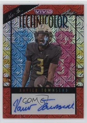 2024 Leaf Vivid Technicolor Red Mojo 6/8 Xavier Townsend #T-XT1 Auto 15wb