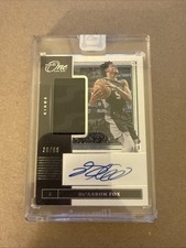 Deaaron FOX ONE AND ONE AUTOGRAPH PATCH KINGS #39 Sealed Game Worn