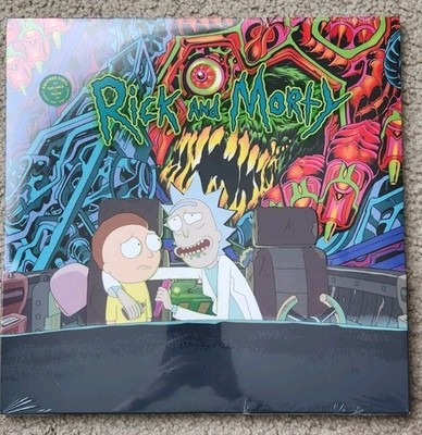 Sealed Rick and Morty Soundtrack Dark Green & Blue Vinyl LP Record Adult Swim