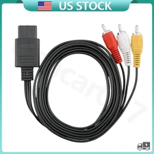 AV TV Audio Video Stereo Cable Cord For Nintendo 64 N64 SNES Gamecube 6FT
