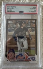 2023 Topps Series 1 Brett Baty Black Rookie Card 39/72 New York Mets PSA 10