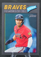 2026 Topps Heritage Baseball Ha-Seong Kim Dark Gray Border No. 125 Braves