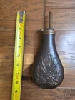 Vintage Reproduction Powder Flask Civil War Navy Brass & Copper Replica