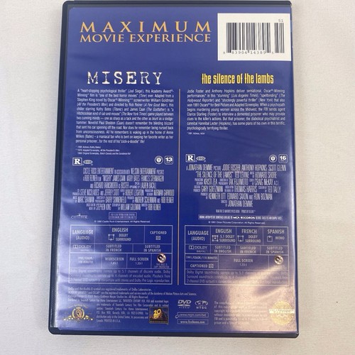 Misery & The Silence Of The Lambs DVD 2009 MGM Double Feature - Picture 2 of 5