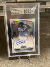 2023 Bowman Chrome Prospect Auto Refractor /499 Xavier Isaac #CPA-XI SGC 10 GEM