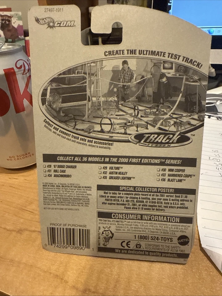 2000 HOT WHEELS FIRST EDITIONS #096 BLAST LANE 1:64 SCALE CAR! NO.36/36! MIP! - Image 3 of 4