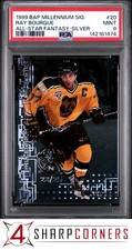 1999 BAP MILLENNIUM SIGNATURE ALL-STAR FANTASY SILVER #20 RAY BOURQUE #/25 PSA 9