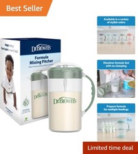 Elegant Olive 36oz Baby Formula Mixer with No Drip Spout  Easy Clean Features