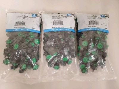 *3 100-PACKS* DIG 2 GPH Pressure Compensating Dripper (B222-100PC) = 300 TOTAL