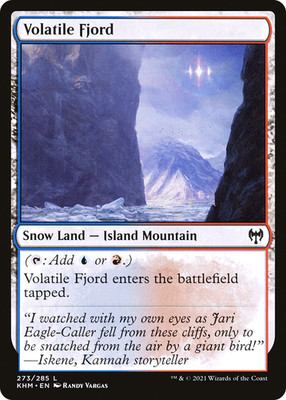 VOLATILE FJORD x1 mtg NM Kaldheim 1 Common Snow Land