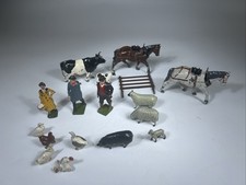 Vintage Britains Lead Farm Animals Cow Horse Sheep Pig Duck Chicken Lot Of 16