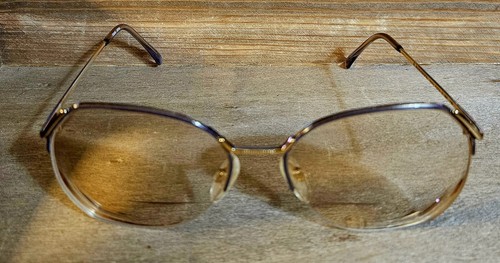 Rodenstock Ginny R2714 Women’s Half-Rim Eyeglass Frames Gold Metal 58-17-135 Jap